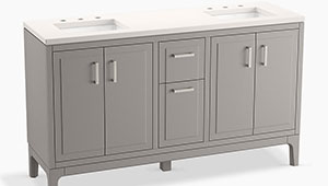 Kohler Seer vanity cabinet with sinks