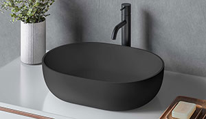 Ruvati Canali Matte Black epiStone Vessel Sink